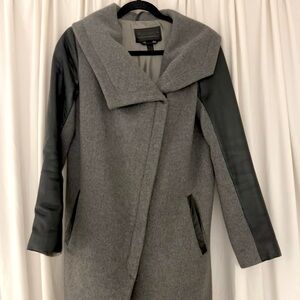 Danier Leather Wool Gray and Black Coat